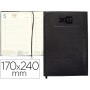 AGENDA ENCUADERNADA LIDERPAPEL CRETA 17X24 CM 2017 DIA PAGINA COLOR NEGRO PAPEL 70 GRS