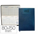 AGENDA ENCUADERNADA LIDERPAPEL CRETA 8X15 CM 2017 SEMANA VISTA COLOR AZUL PAPEL 70 GRS