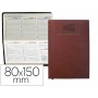 AGENDA ENCUADERNADA LIDERPAPEL CRETA 8X15 CM 2017 SEMANA VISTA COLOR BURDEOS PAPEL 70 GRS
