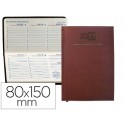AGENDA ENCUADERNADA LIDERPAPEL CRETA 8X15 CM 2017 SEMANA VISTA COLOR BURDEOS PAPEL 70 GRS