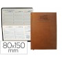 AGENDA ENCUADERNADA LIDERPAPEL CRETA 8X15 CM 2017 SEMANA VISTA COLOR MARRON PAPEL 70G