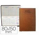 AGENDA ENCUADERNADA LIDERPAPEL CRETA 8X15 CM 2017 SEMANA VISTA COLOR MARRON PAPEL 70G