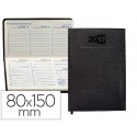 AGENDA ENCUADERNADA LIDERPAPEL CRETA 8X15 CM 2017 SEMANA VISTA COLOR NEGRO PAPEL 70 GRS