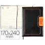 AGENDA ENCUADERNADA LIDERPAPEL DORIOS 17X24 CM 2017 DIA PAGINA COLOR NEGRO Y NARANJA PAPEL 70 GRS
