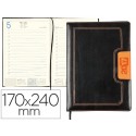 AGENDA ENCUADERNADA LIDERPAPEL DORIOS 17X24 CM 2017 DIA PAGINA COLOR NEGRO Y NARANJA PAPEL 70 GRS
