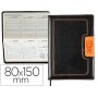 AGENDA ENCUADERNADA LIDERPAPEL DORIOS 8X15 CM 2017 SEMANA VISTA COLOR NEGRO Y NARANJA PAPEL 70 GRS