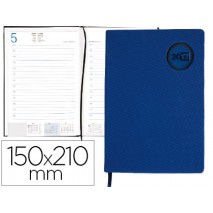 AGENDA ENCUADERNADA LIDERPAPEL KILKIS 15X21 CM 2017 DIA PAGINA COLOR AZUL PAPEL 70G