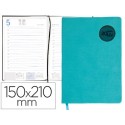AGENDA ENCUADERNADA LIDERPAPEL KILKIS 15X21 CM 2017 DIA PAGINA COLOR TURQUESA PAPEL 70 GRS