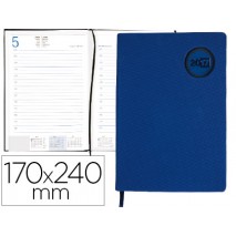 AGENDA ENCUADERNADA LIDERPAPEL KILKIS 17X24 CM 2017 DIA PAGINA COLOR AZUL PAPEL 70G