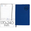 AGENDA ENCUADERNADA LIDERPAPEL KILKIS 17X24 CM 2017 DIA PAGINA COLOR AZUL PAPEL 70G
