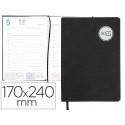 AGENDA ENCUADERNADA LIDERPAPEL KILKIS 17X24 CM 2017 DIA PAGINA COLOR NEGRO PAPEL 70 GRS