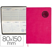 AGENDA ENCUADERNADA LIDERPAPEL KILKIS 8X15 CM 2017 SEMANA VISTA COLOR ROSA PAPEL 70 GRS
