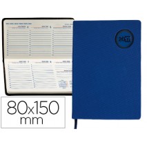 AGENDA ENCUADERNADA LIDERPAPEL KILKIS 8X15 CM 2017 SEMANA VISTA COLOR AZUL PAPEL DE 70G