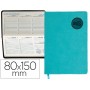 AGENDA ENCUADERNADA LIDERPAPEL KILKIS 8X15 CM 2017 SEMANA VISTA COLOR TURQUESA PAPEL 70
