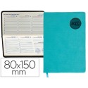 AGENDA ENCUADERNADA LIDERPAPEL KILKIS 8X15 CM 2017 SEMANA VISTA COLOR TURQUESA PAPEL 70