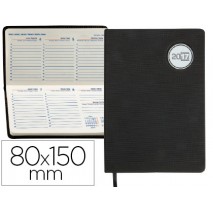 AGENDA ENCUADERNADA LIDERPAPEL KILKIS 8X15 CM 2017 SEMANA VISTA COLOR NEGRO PAPEL 70 GRS