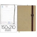 AGENDA ENCUADERNADA LIDERPAPEL LARISIS 15X21 CM 2017 DIA PAGINA COLOR BEIGE PAPEL 70 GRS