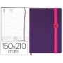 AGENDA ENCUADERNADA LIDERPAPEL LARISIS 15X21 CM 2017 DIA PAGINA COLOR MORADO PAPEL 70 GRS
