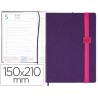 AGENDA ENCUADERNADA LIDERPAPEL LARISIS 15X21 CM 2017 DIA PAGINA COLOR MORADO PAPEL 70 GRS