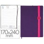 AGENDA ENCUADERNADA LIDERPAPEL LARISIS 17X24 CM 2017 DIA PAGINA COLOR MORADO PAPEL 70 GRS