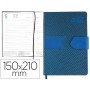 AGENDA ENCUADERNADA LIDERPAPEL LIDHOR 15X21 CM 2017 DIA PAGINA COLOR AZUL PAPEL 70 GR