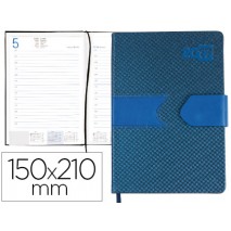 AGENDA ENCUADERNADA LIDERPAPEL LIDHOR 15X21 CM 2017 DIA PAGINA COLOR AZUL PAPEL 70 GR
