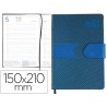 AGENDA ENCUADERNADA LIDERPAPEL LIDHOR 15X21 CM 2017 DIA PAGINA COLOR AZUL PAPEL 70 GR