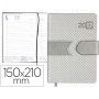 AGENDA ENCUADERNADA LIDERPAPEL LIDHOR 15X21 CM 2017 DIA PAGINA COLOR GRIS PAPEL 70 GR