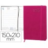 AGENDA ENCUADERNADA LIDERPAPEL ESPARTA 15X21CM 2017 DIA PAGINA CON GOMILLA COLOR ROSA PAPEL 70 GR