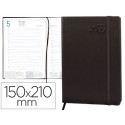 AGENDA ENCUADERNADA LIDERPAPEL ESPARTA 15X21CM 2017 DIA PAGINA CON GOMILLA COLOR NEGRO PAPEL 70 GR