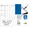 RECAMBIO AGENDA ANILLAS LIDERPAPEL A¥O 2017 SEMANA VISTA 76X127MM