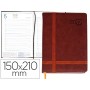 AGENDA ENCUADERNADA LIDERPAPEL EYION 15X21 CM 2017 DIA PAGINA COLOR MARRON PAPEL 70 GR