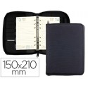 AGENDA ANILLAS LIDERPAPEL TARENTO 15X21 CM 2017 DIA PAGINA NYLON COLOR NEGRO PAPEL 70 GR