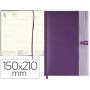 AGENDA ENCUADERNADA LIDERPAPEL CHATZI 15X21 CM 2017 DIA PAGINA COLOR VIOLETA PAPEL 70 GRS