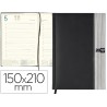 AGENDA ENCUADERNADA LIDERPAPEL CHATZI 15X21 CM 2017 DIA PAGINA COLOR NEGRO PAPEL 70 GRS