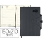 AGENDA ENCUADERNADA LIDERPAPEL VALTIN 15X21 CM 2017 DIA PAGINA COLOR NEGRO PAPEL 70 GRS