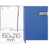 AGENDA ENCUADERNADA LIDERPAPEL TANAIS 15X21 CM 2017 DIA PAGINA TAPA PLASTIFICADA COLOR AZUL PAPEL