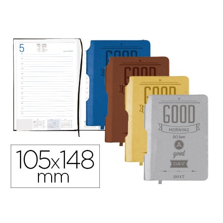 AGENDA ENCUADERNADA LIDERPAPEL SYMI MINI 2017 DIA PAGINA COLORES SURTIDOS PAPEL 70 GR