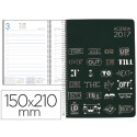 AGENDA ENCUADERNADA LIDERPAPEL ZANTE 15X21 CM 2017 DIA PAGINA PAPEL 70 GR