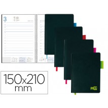 AGENDA ENCUADERNADA LIDERPAPEL SIFNOS A5 2017 DIA PAGINA COLORES SURTIDOS PAPEL 70 GR