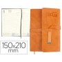 AGENDA ENCUADERNADA LIDERPAPEL TRAVELER 15X21 CM 2017 DIA PAGINA MARRON SIMIL PIEL PAPEL 70 GR