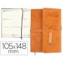 AGENDA ENCUADERNADA LIDERPAPEL TRAVELER A6 CM 2017 SEMANA VISTA MARRON SIMIL PIEL PAPEL 70 GR
