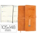 AGENDA ENCUADERNADA LIDERPAPEL TRAVELER A6 CM 2017 SEMANA VISTA MARRON SIMIL PIEL PAPEL 70 GR