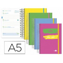 AGENDA ESCOLAR LIDERPAPEL 16-17 CLASSIC DIN-A5 BILING E SEMANA VISTA ESPIRAL CIERRE CON GOMA