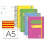 AGENDA ESCOLAR LIDERPAPEL 16-17 CLASSIC DIN-A5 EN CATALAN UN DIA PAGINA ESPIRAL CIERRE CON GOMA