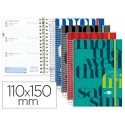 AGENDA ESCOLAR LIDERPAPEL 16-17 COLLEGE MINI BILING E SEMANA VISTA POLIPROPILENO ESPIRAL CIERRE
