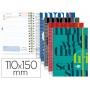AGENDA ESCOLAR LIDERPAPEL 16-17 COLLEGE MINI BILING E UN DIA PAGINA CARTON FORRADO ESPIRAL CIERRE