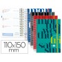 AGENDA ESCOLAR LIDERPAPEL 16-17 COLLEGE MINI BILING E SEMANA VISTA CARTON FORRADO ESPIRAL CIERRE