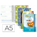 AGENDA ESCOLAR LIDERPAPEL 16-17 FANTASIA DIN-A5 BILING E 70 HOJAS SMALL&FUN TAPA FORRADA