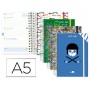 AGENDA ESCOLAR LIDERPAPEL 16-17 FANTASIA DIN-A5 BILING E 70 HOJAS COOL BONES TAPA FORRADA